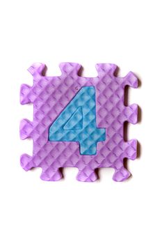 Foam puzzle number