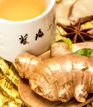 Ginger Tea Cup Represents Refreshes Spiced And Beverage  