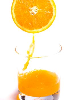 Orange Juice Glass Representing Tropical Fruit And Organic