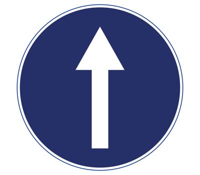 road sign mandatory direction