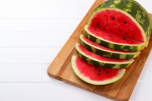 Sliced juicy watermelon