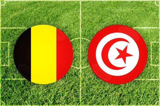 Belgium vs Tunisia football match