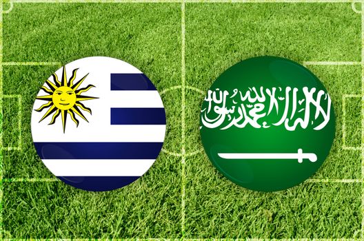 Uruguay vs Saudi Arabia football match
