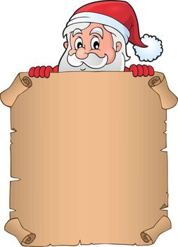 Lurking Santa Claus holding parchment 2