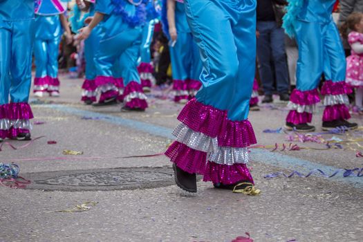 Legs of Carnival dancer