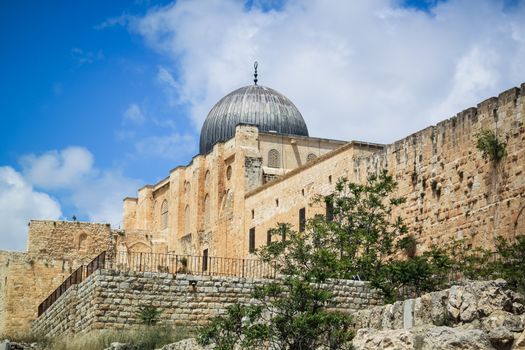 Al-Aqsa Mosque view, Tenple Mount, Old Jerusalem