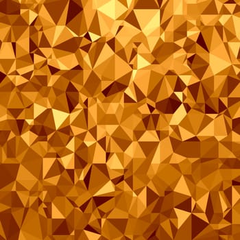 Orange Polygonal Background. Rumpled Triangular Pattern. Low Poly Texture. Abstract Mosaic Modern Design. Origami Style