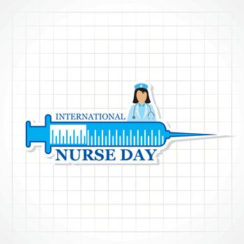 Vector illustration of International Nurse Day stock image and symbols