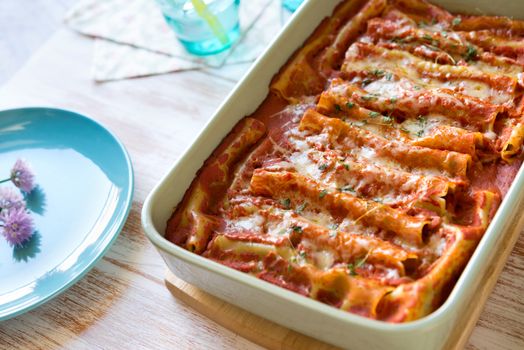 Cannelloni with spinach and ricotta