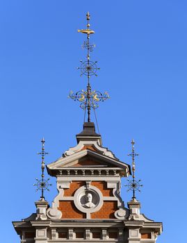 Top of the House of the Blackheads in Riga