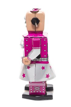 Female tin toy robot