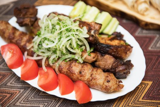 Grilled shish kebab