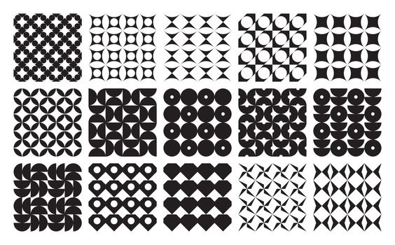 Vector seamless geometric patterns set classic ornament