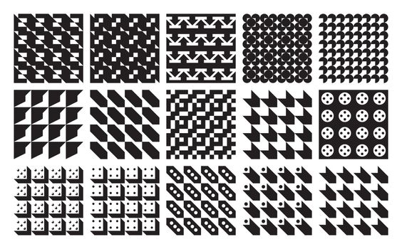 Vector seamless geometric patterns set classic ornament