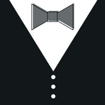 Gentelman. The bow tie - black background