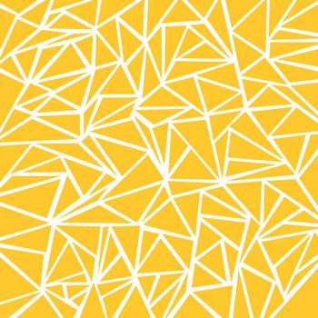 Abstract yellow mustard, white geometric and triangle patterns f