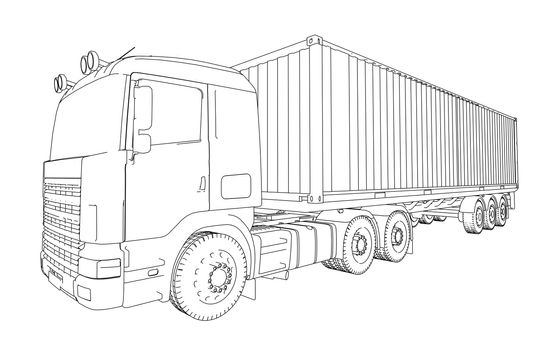 Logistic by Container truck