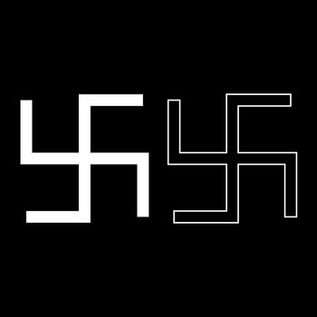 Swastika fylfot icon set white color illustration flat style simple image