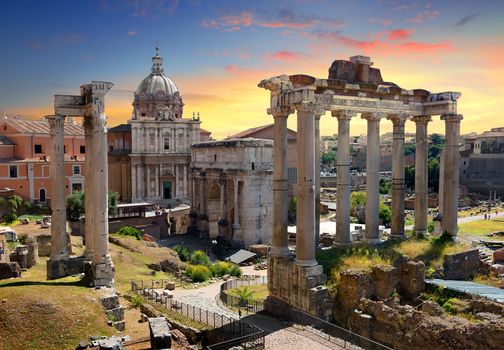 Temples and ruins of Roman Forum