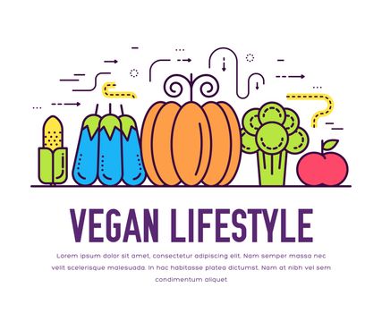 Vector vegetable elements illustrations set. Icon flat food on table. Eco vegan quality trendy dinner, lunch, snack and breakfast background. Nutritious lifestyle objects for nutrient
