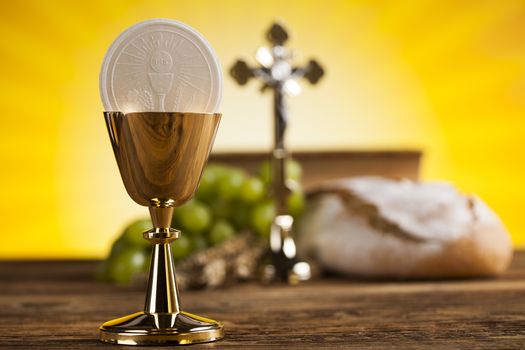 Symbol christianity religion, communion background 