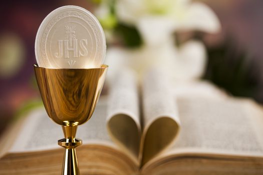 Bible, Eucharist, sacrament of communion background 