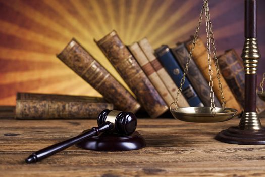 Judge gavel,Law concept, wooden desk background
