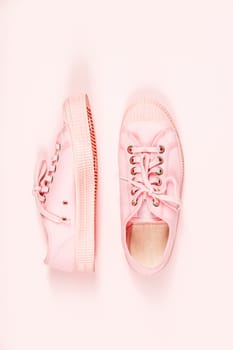 Pair of pink canvas sneakers