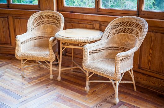 Old wicker chairs