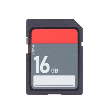 Memory card isolated on white background - 16 Gigabyte