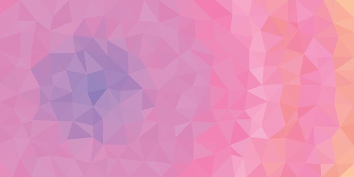 Blue Pink Orange Low Poly Vector Background