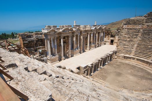 Roman amphitheatre in the ruins of Hierapolis