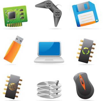 Icons for computer and computer parts