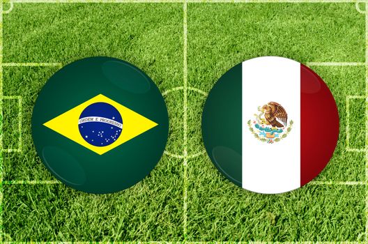 Brazil vs Mexico football match