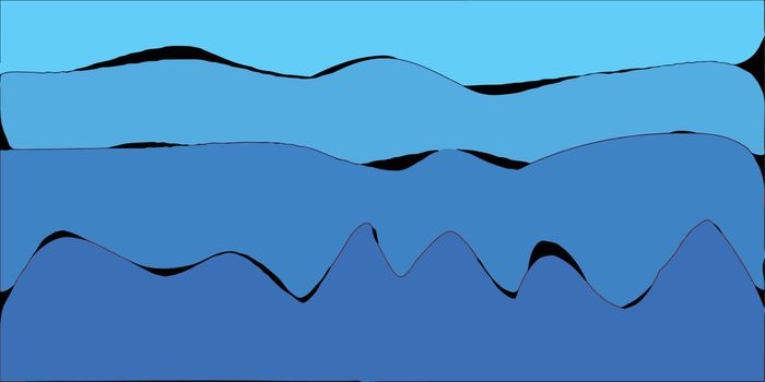 Blue Wavy Vector Background