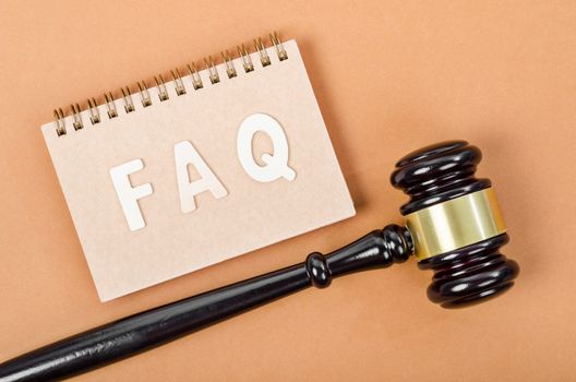 Frequently Asked Questions Law concept.