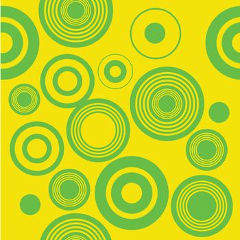 Vector seamless pattern with geometric elements. Bright backdrop with different circles for your design.