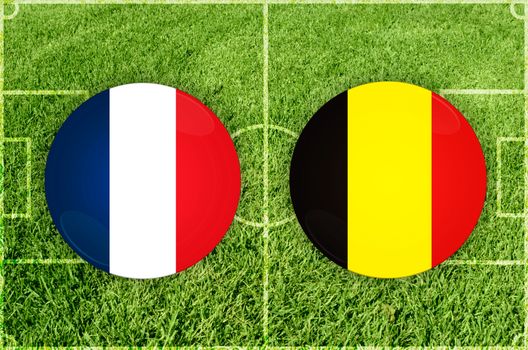 France vs Belgium football match