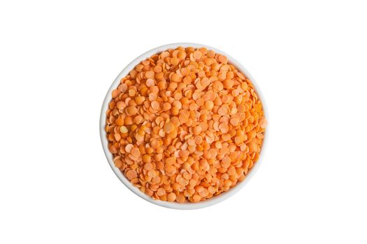 Red lentils in a cup