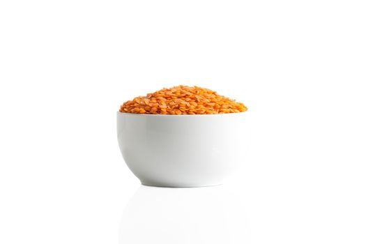 Stack of red lentils