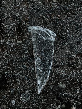 Ice crystal on the floor in Iceland