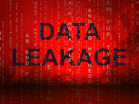 Data Leakage Information Flow Loss 2d Illustration