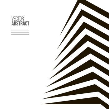 Abstract building with perspective. Architecture book cover