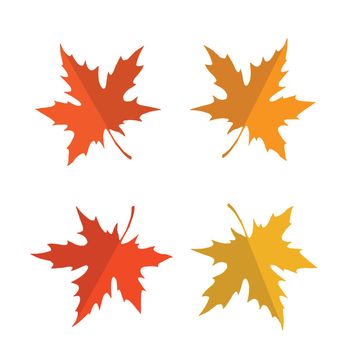 Vector seamless pattern with red, yellow and orange maple leaves. Colors of autumn nature for your design