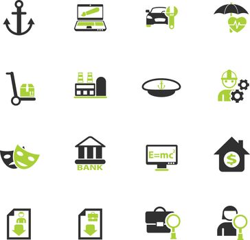 job search color vector icons for web and user interface design