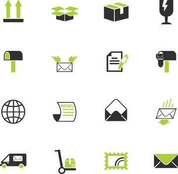 post service vector icons for web and user interface design