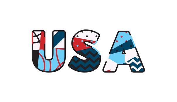 USA Concept Word Art Illustration