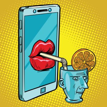 Smartphone drinks human brain