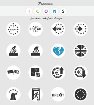 brexit icon set