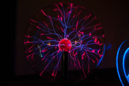 Electric plasma in glass sphere